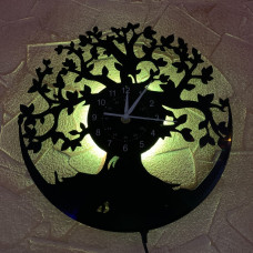 Настенные часы с LED подсветкой Древо жизни