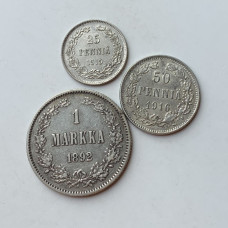 Комплект царских монет Финляндии серебро