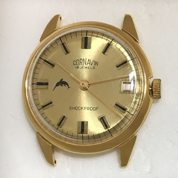 Мужские наручные часы Cornavin 15 jewels СССР позолоченные