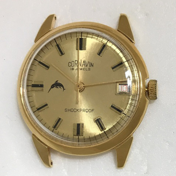 Мужские наручные часы Cornavin 15 jewels СССР позолоченные