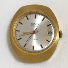 Мужские наручные часы Cornavin 17 jewels СССР позолоченные