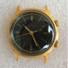 Наручные мужские часы Sekonda СССР позолота с будильником