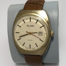 Мужские наручные часы Slava made in USSR в позолоте