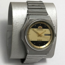 Отличные наручные часы Orient 3 Stars желтоватые crystal 21 jewels автоподзавод
